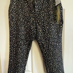 Black ,White and gold Speckled Golf Pants